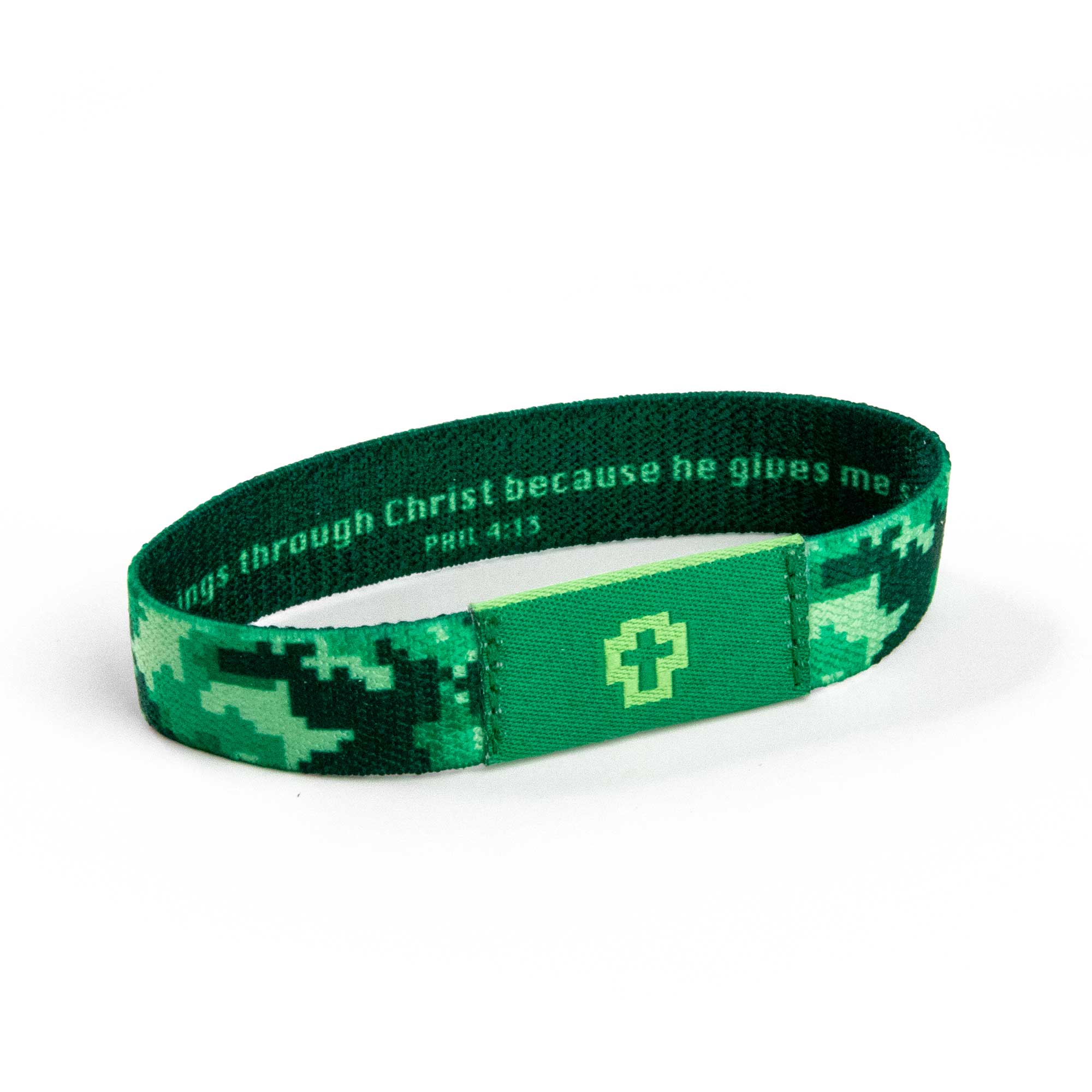 Lt Green and Dk Green - Crosses, Phil 4:13 Image