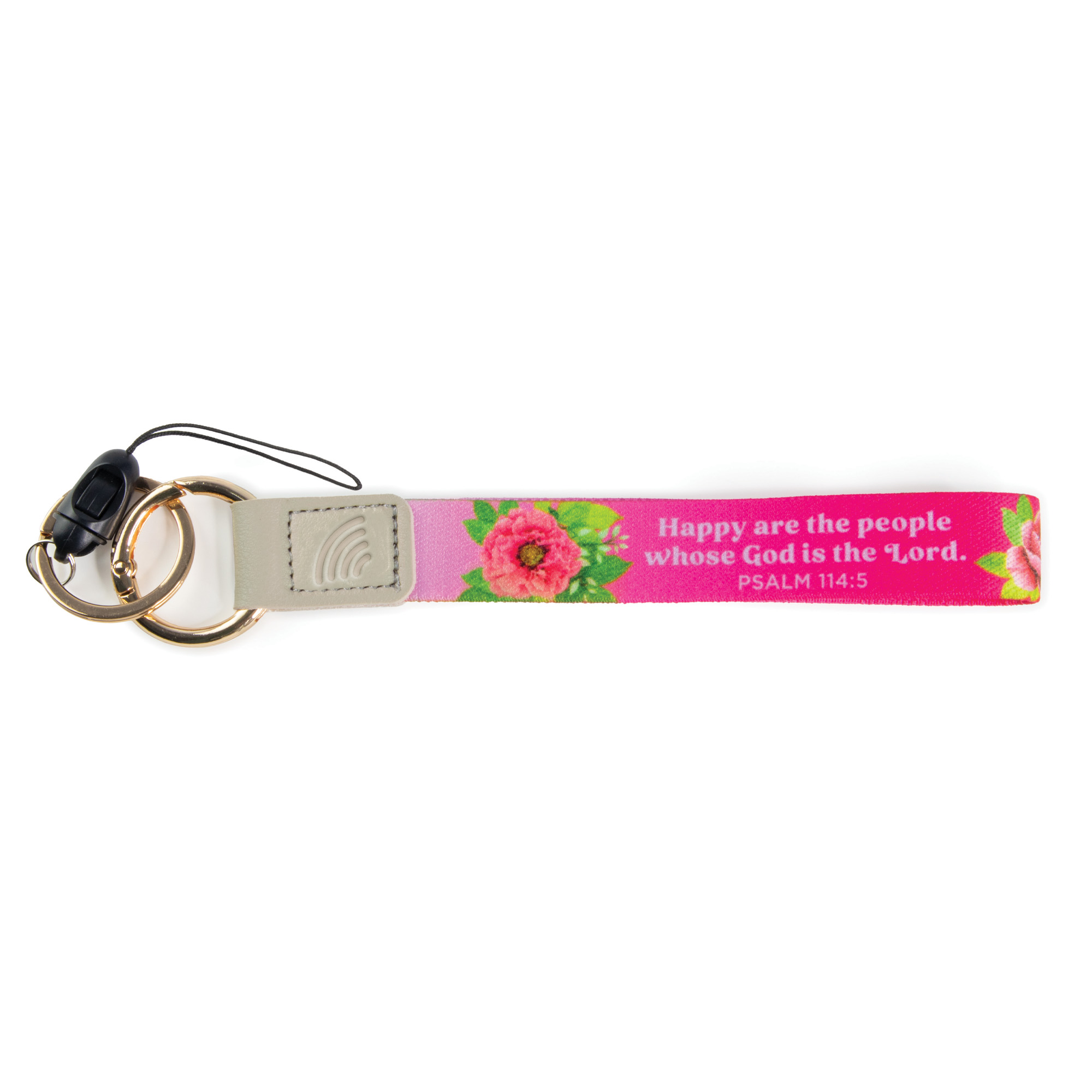 Wrist Lanyard — Happy, Psalm 114:5 Image