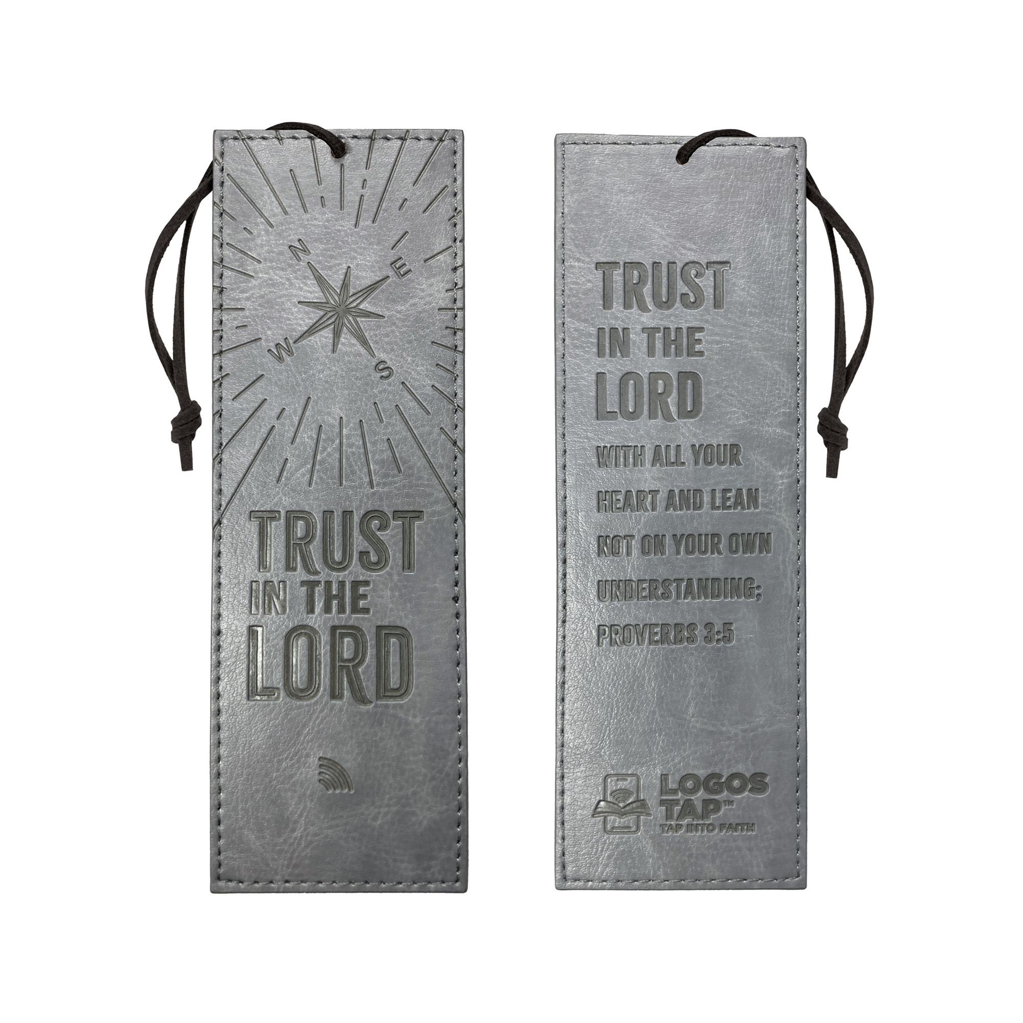 Trust in the Lord — Proverbs 3:5, Gray Image