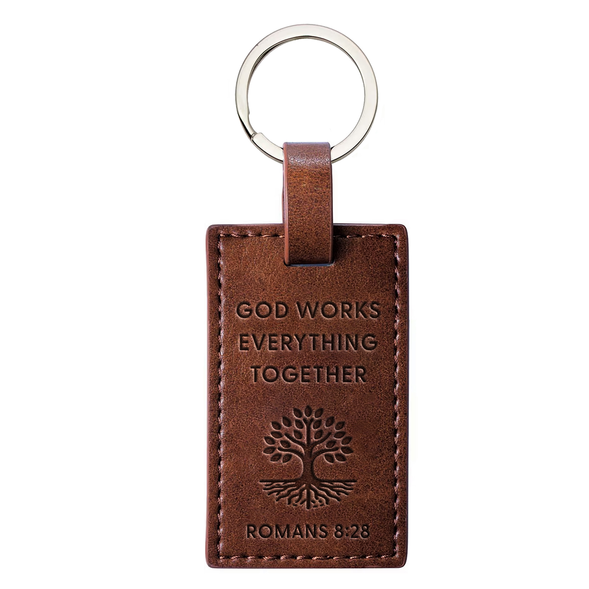 God Works — Romans 8:28, Dark Brown Image